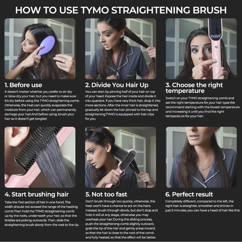 TYMO Ring Hair Straightening Comb - Picture 10 of 10